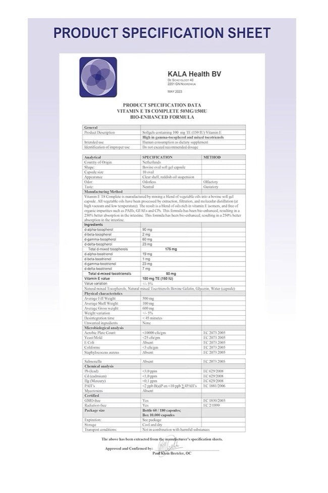 Procapsin Vitamin E T-8 With All 8 Tocopherols and Tocotrienols 180 Capsules