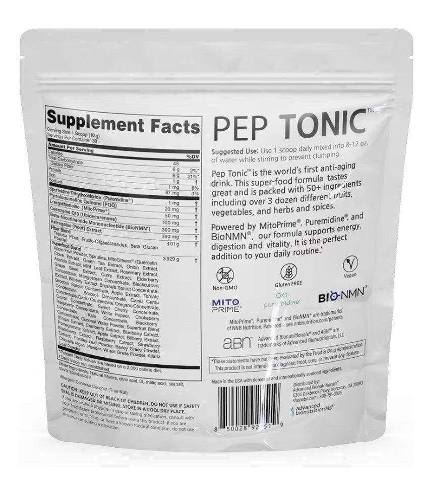 Advanced Bionutritionals Pep Tonic Powdered Superfood Formula 9.84oz