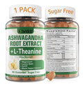 NEVISS Ashwagandha Root Extract Gummies with L-Theanine Calm Relaxation 60gumies
