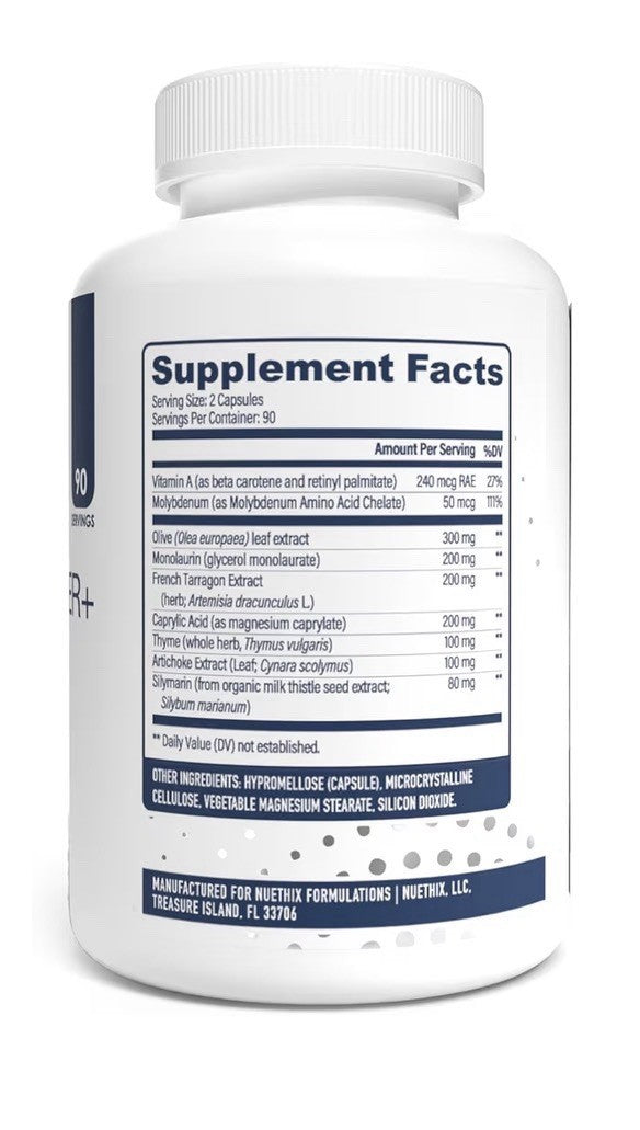 NuEthix Formulations Gut Defender+ Health Gut Support Microbiome Balance 180caps