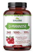 Zazzee D-Mannose Healthy Urinary Tract Support 4 Month Supply 240 Capsules