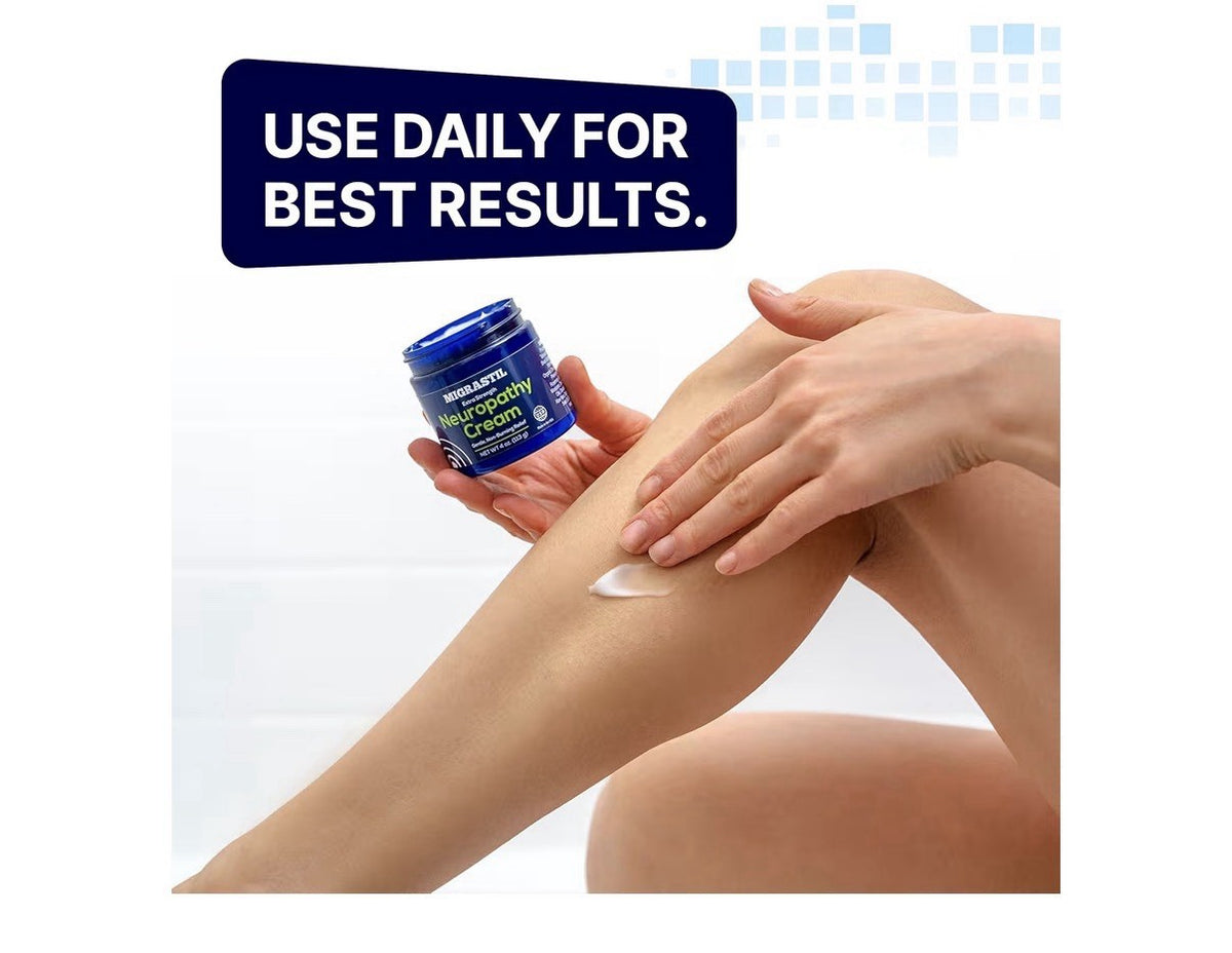 Migrastil Neuropathy Relief Cream Extra Strength for Feet Legs Hands Cooling 4oz