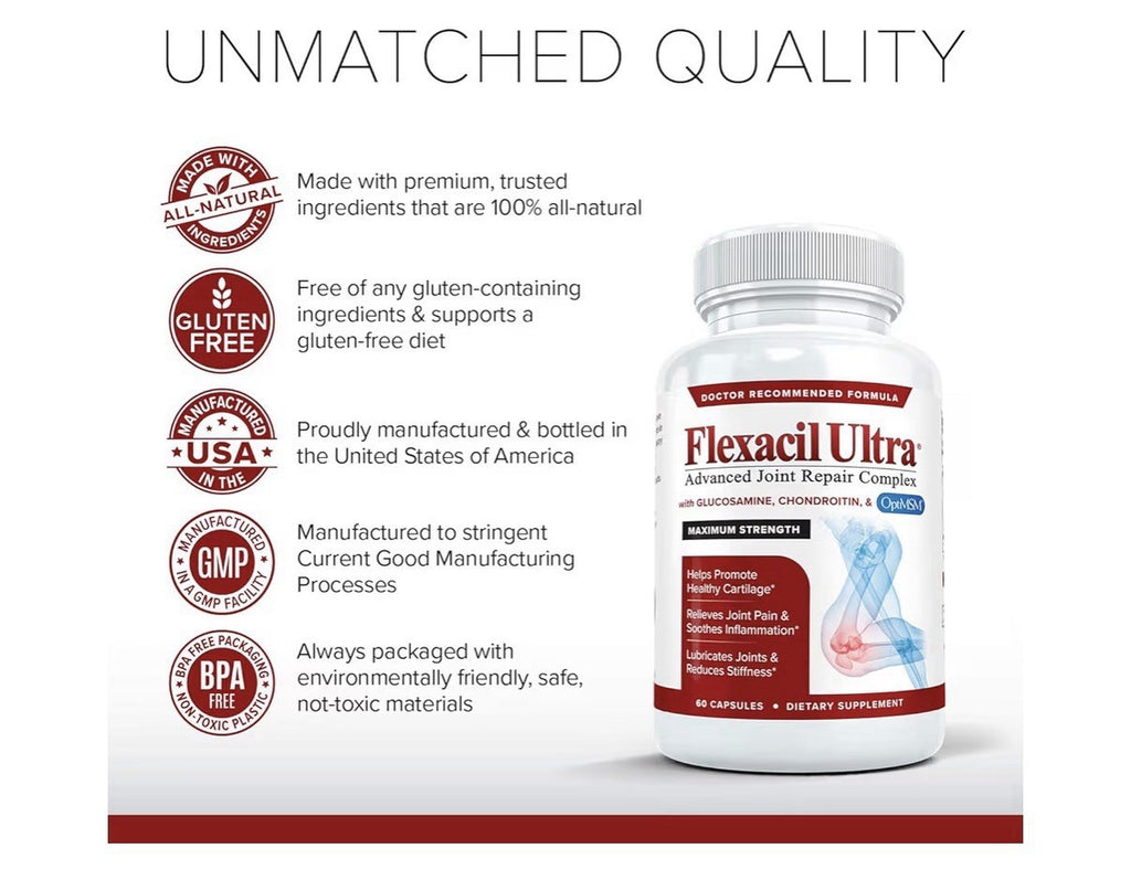 Flexacil Ultra Joint Health Supplement Flexibility Cartilage Support 3 Pack