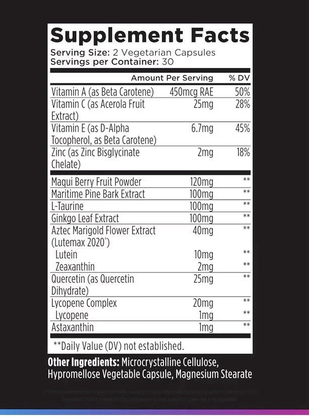 Livingood Daily Eye Support Eye Health Formula 13-in-1 Vision Supplement 60 Caps