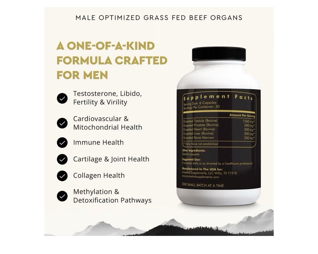 Ancestral Supplements Male Optimization Mofo Support Energy Men’s Health 180caps