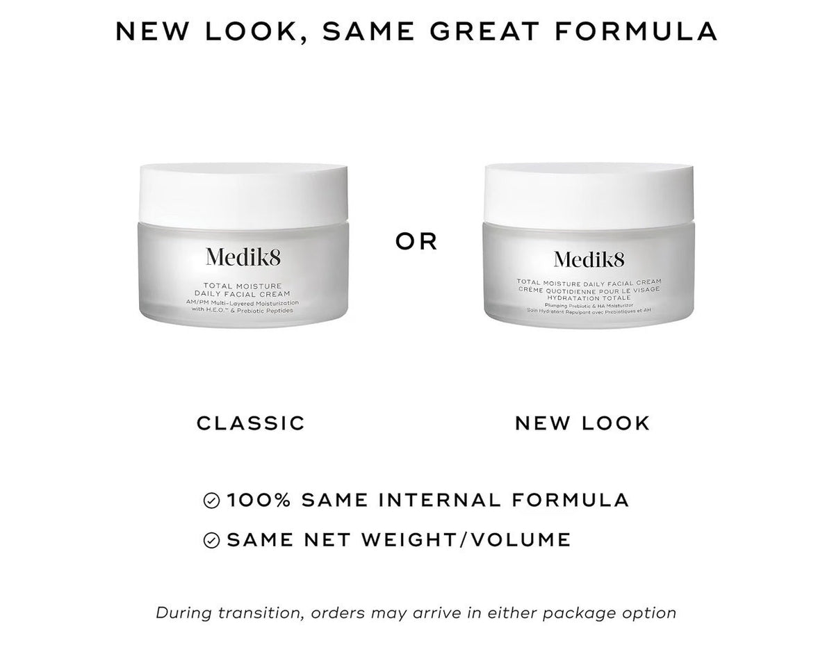 Medik8 Total Moisture Daily Facial Cream Hydrating Supports Skin Barrier 1.6oz