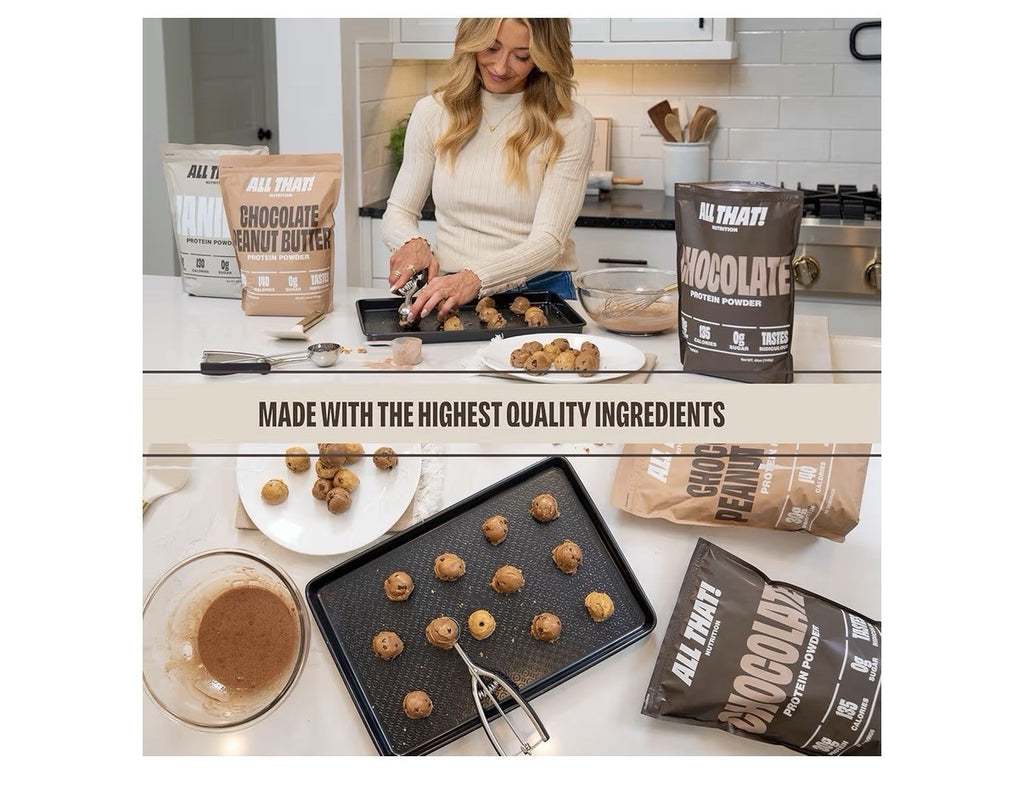 ALL THAT! NUTRITION Chocolate Protein Powder Whey Protein 30 Servings