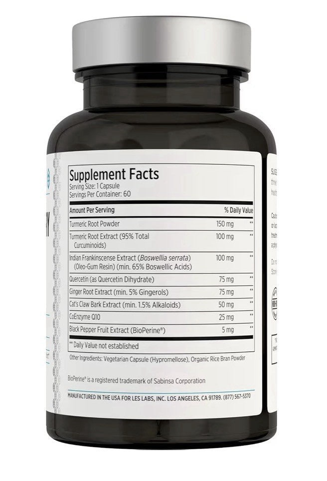 LES Labs Inflammatory Health Joint Comfort Support Muscle Function Mobility 60ca