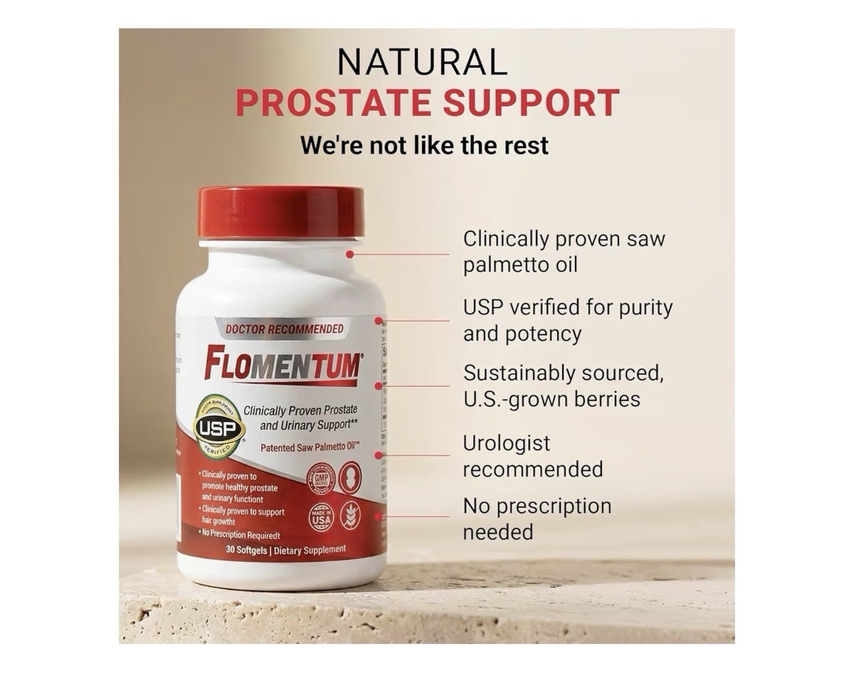 Flomentum® Prostate Urinary Support Supplement With Saw Palmetto For Men 90sgel