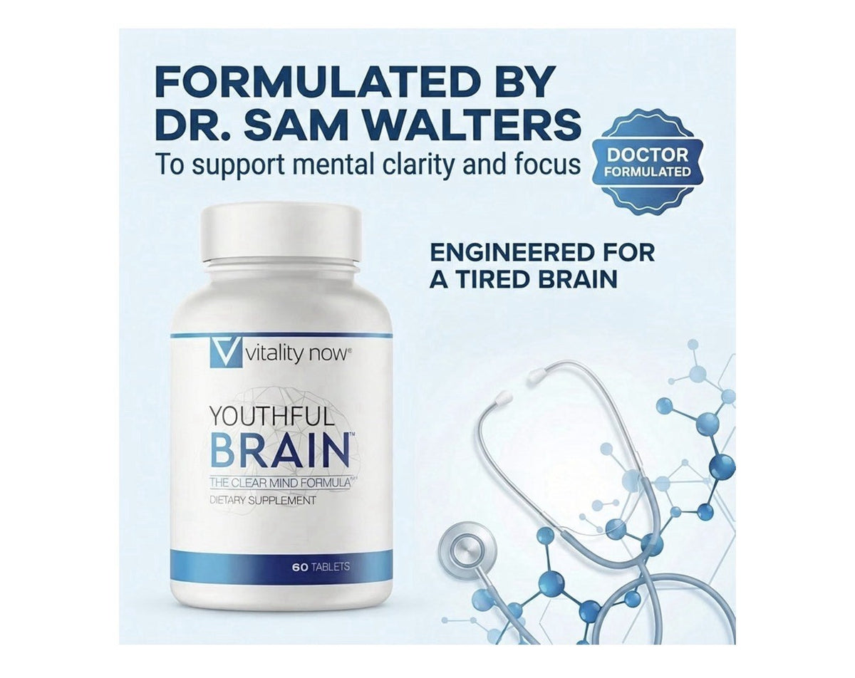Vitality Now Youthful Brain The Clear Mind Formula Memory Brain Support 60Tablet