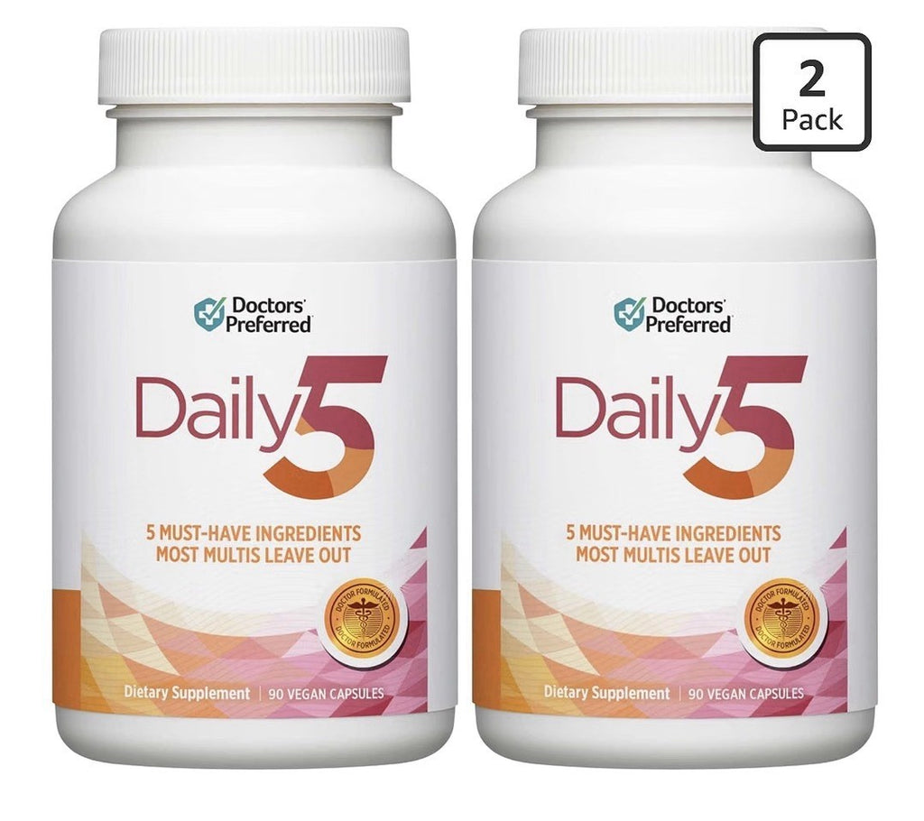2 Pack DOCTORS' PREFERRED Daily5 Multivitamin Must 5 Have Ingredients Women Men