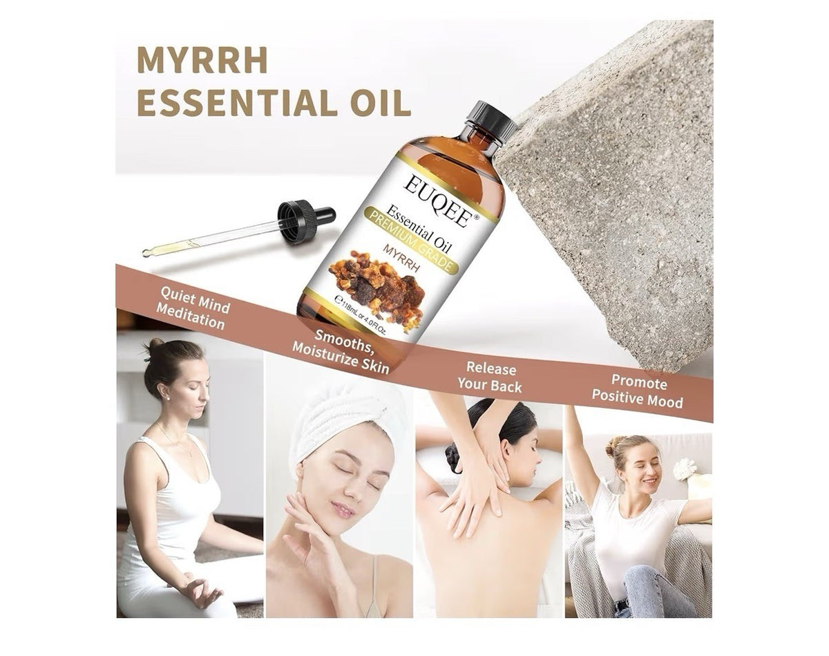 Euquee Myrrh Essential Premium Oil Aromatherapy Diffuser Soap Candle Making 4oz