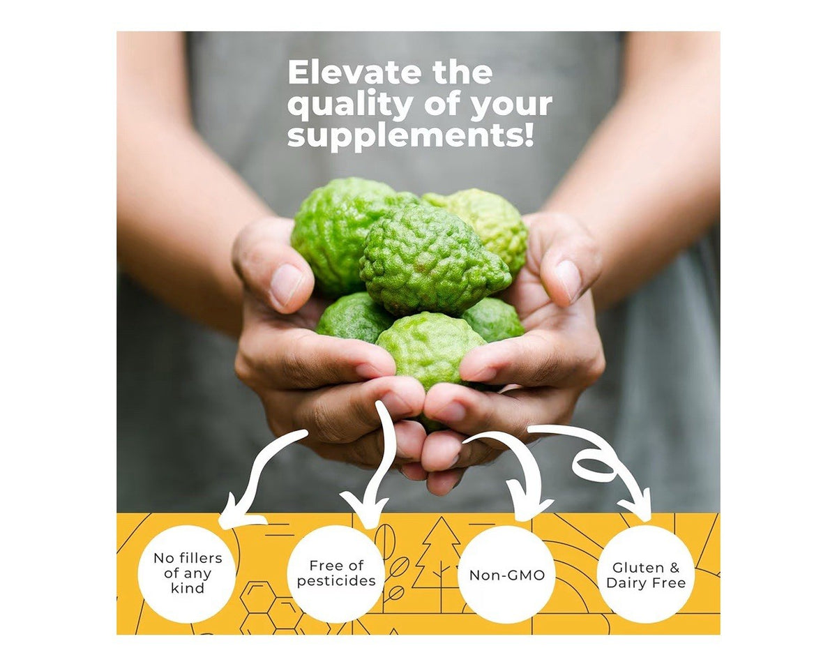 Citrus Bergamot Extract 1000mg Natural 25:1 Citrus Bergamot Supplement 180 Caps