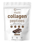 Micro Ingredients Multi Collagen Peptides Powder Chocolate For Women & Men 2lb