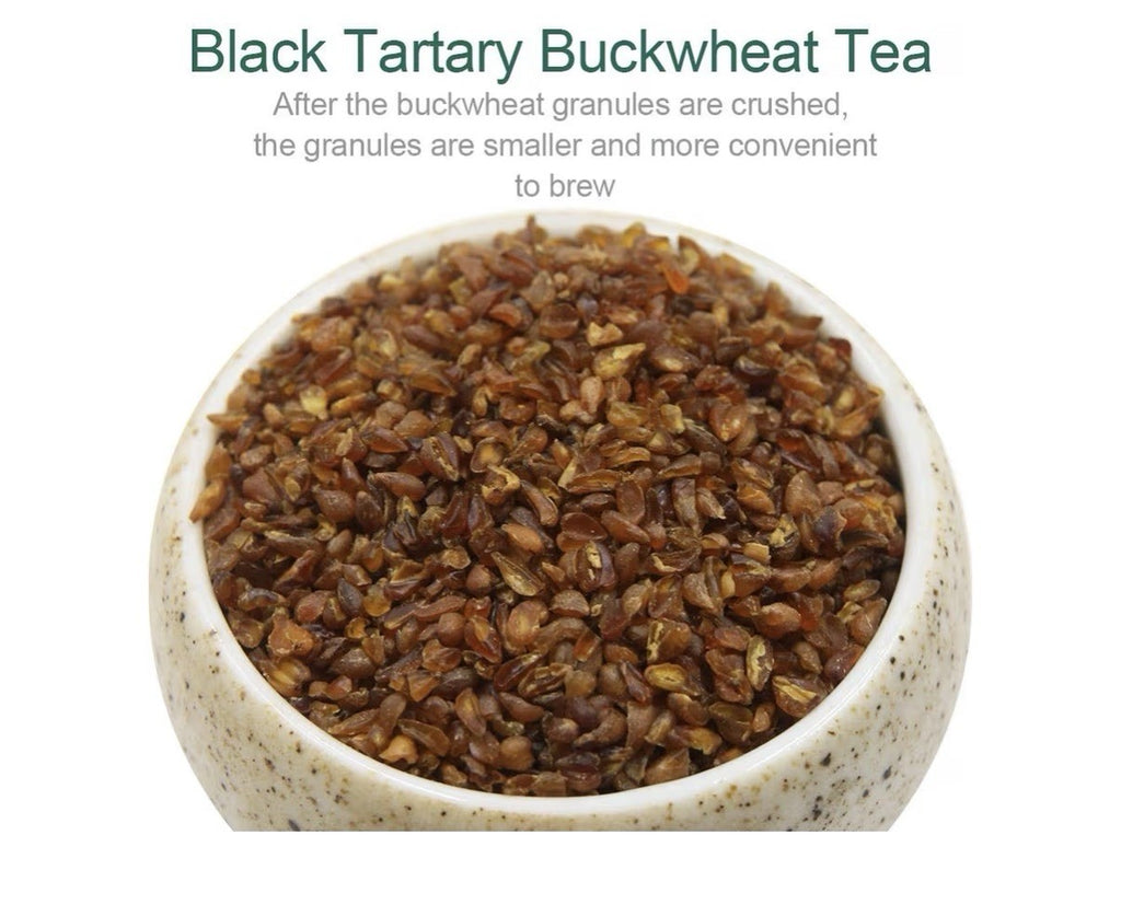 2 Pack FullChea Black Tartary Buckwheat Tea Loose Leaf Herbal Roasted Himalayan