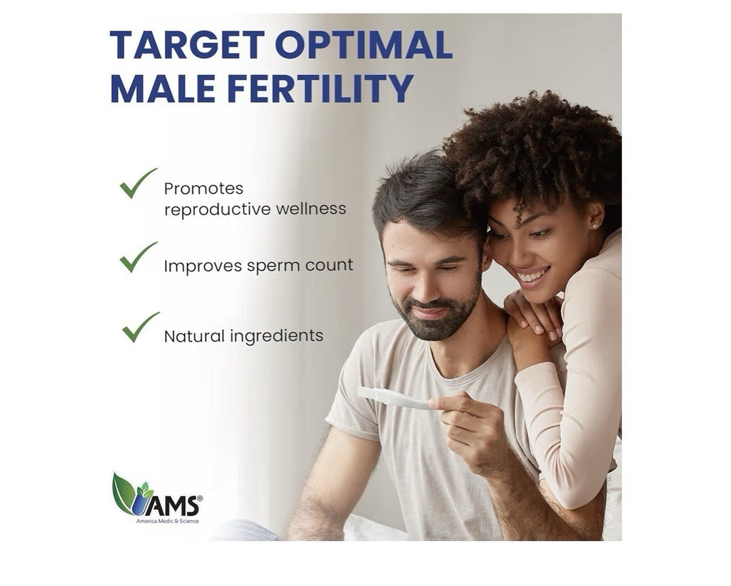 America Medic & Science Sperm Count Max Booster Formula Male Fertility 60capsule
