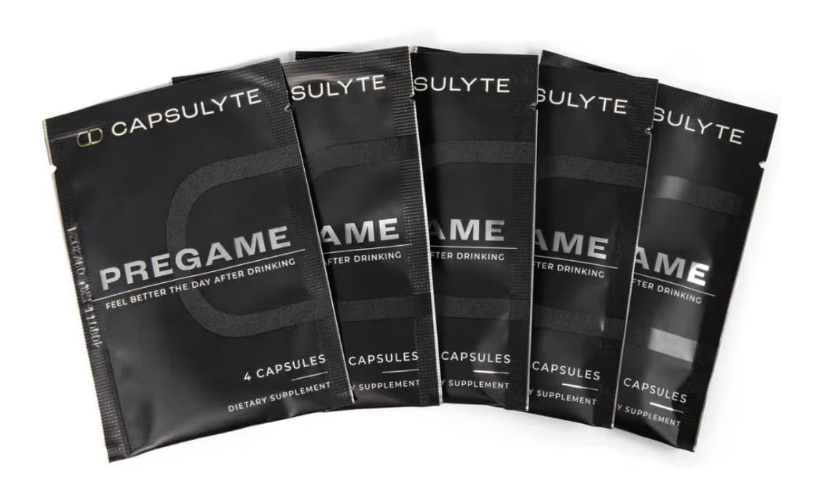 CAPSULYTE Pregame Prevent Feeling Awful After Drinking Alcohol Aid Liver 20 Caps