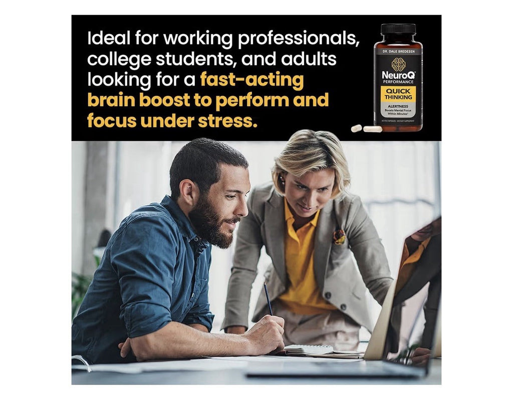 LifeSeasons NeuroQ Quick Thinking Supplement Boosts Alertness Mental Focus 60Ca