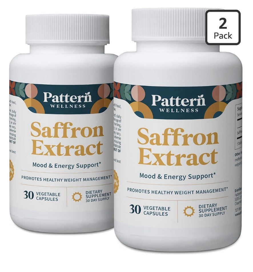 2 Pack Pattern Wellness Saffron Extract Mood Energy Support Weight Management