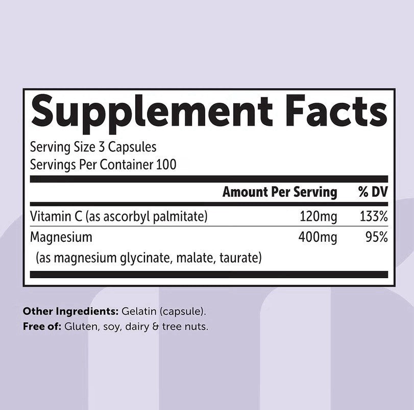 Micro Ingredients Pure Triple Magnesium Complex glycinate+malate +taurate 300cap