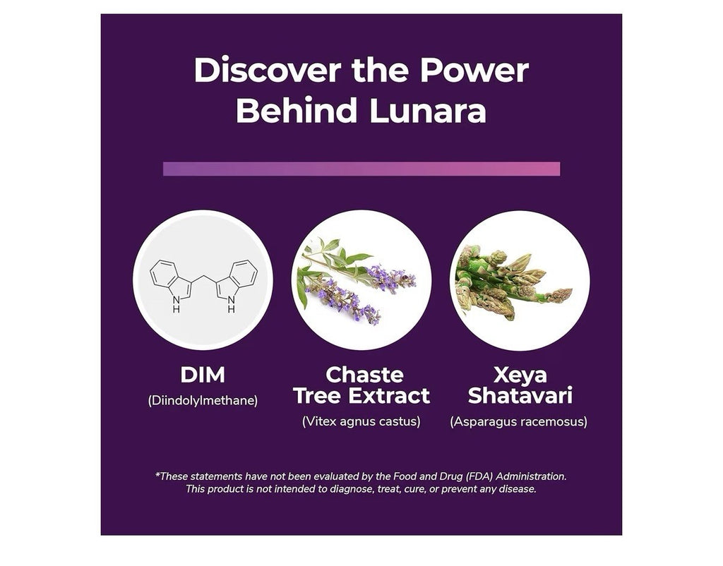 3 Pack Bright Naturals Lunara Doctor Formulated Menopause Supplements for Women