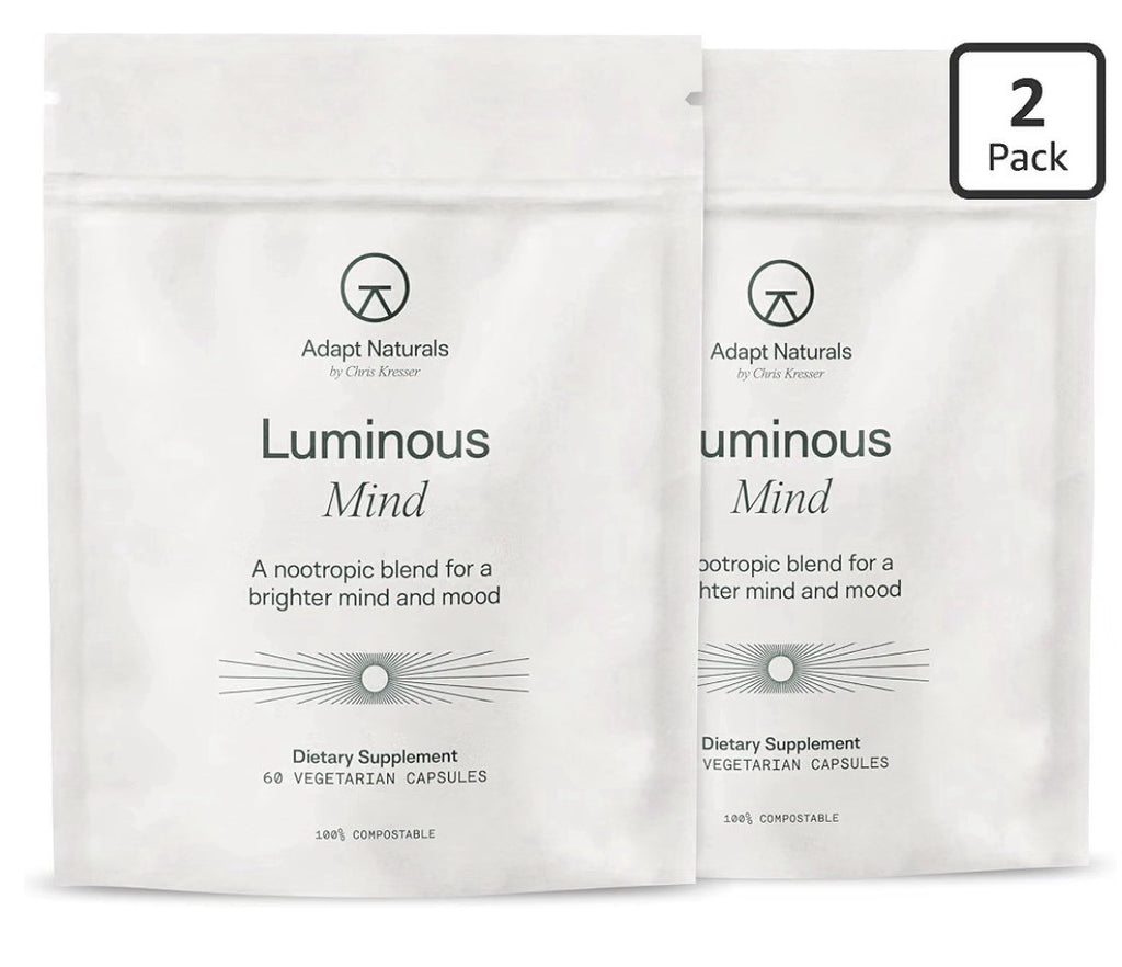 Adapt Naturals Luminous Mind Memory And Focus Nootropic Brain Supplement 2 Pack