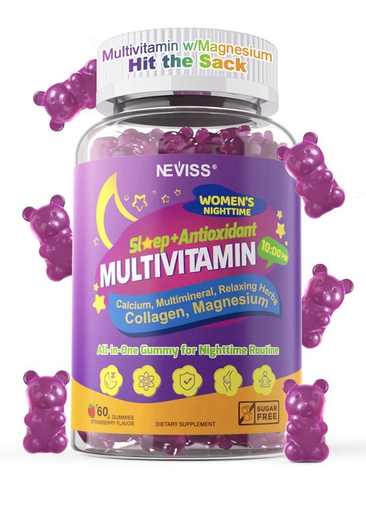 NEVISS Multivitamin Women Nighttime Sleep Antioxidant 60 Gummies