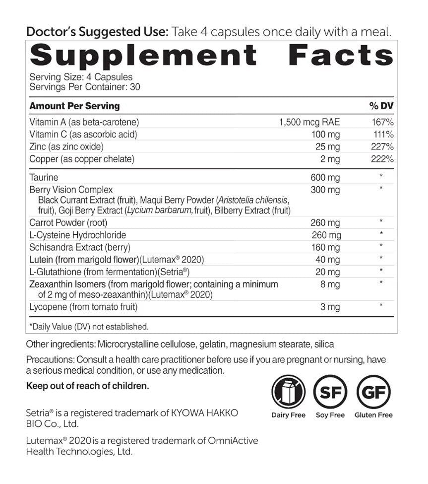 Dr. Whitaker's Vision Essentials Gold - Eye Health Supplement