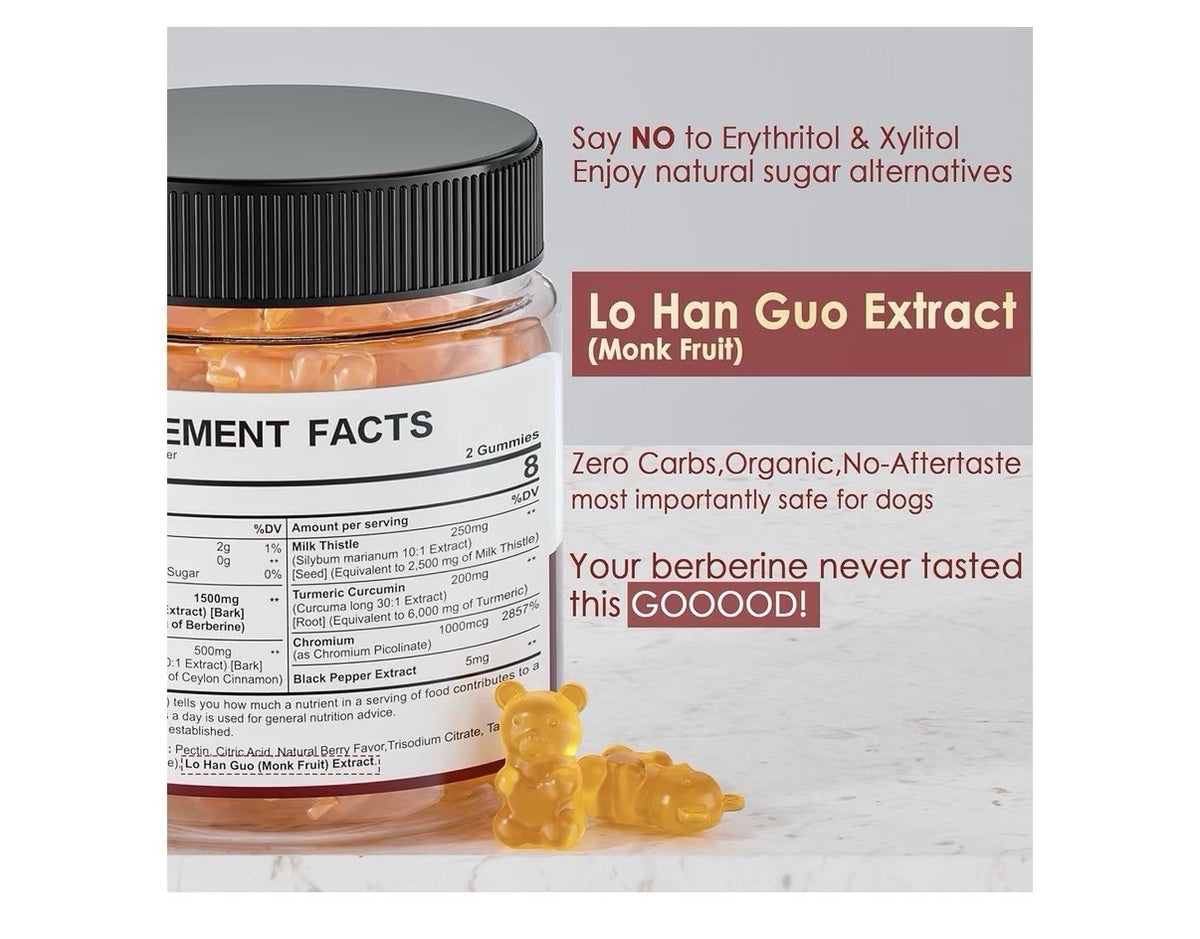 Nextdia Berberine Gummies 1500mg Ceylon Cinnamon AMPL Activator 60 Gummies