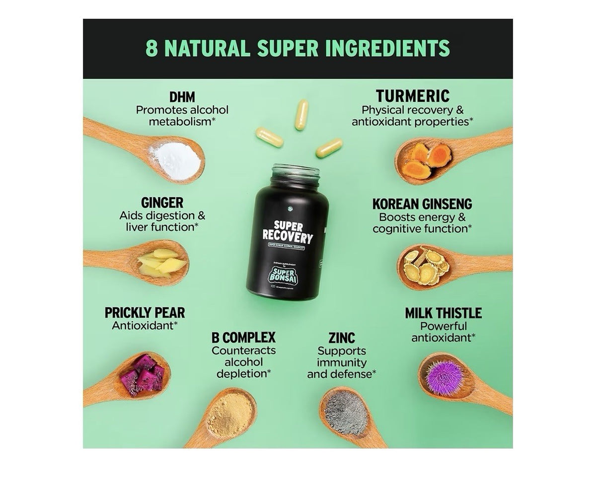 3 Pack SuperBonsai Super Recovery for Post Celebration and Morning Relief