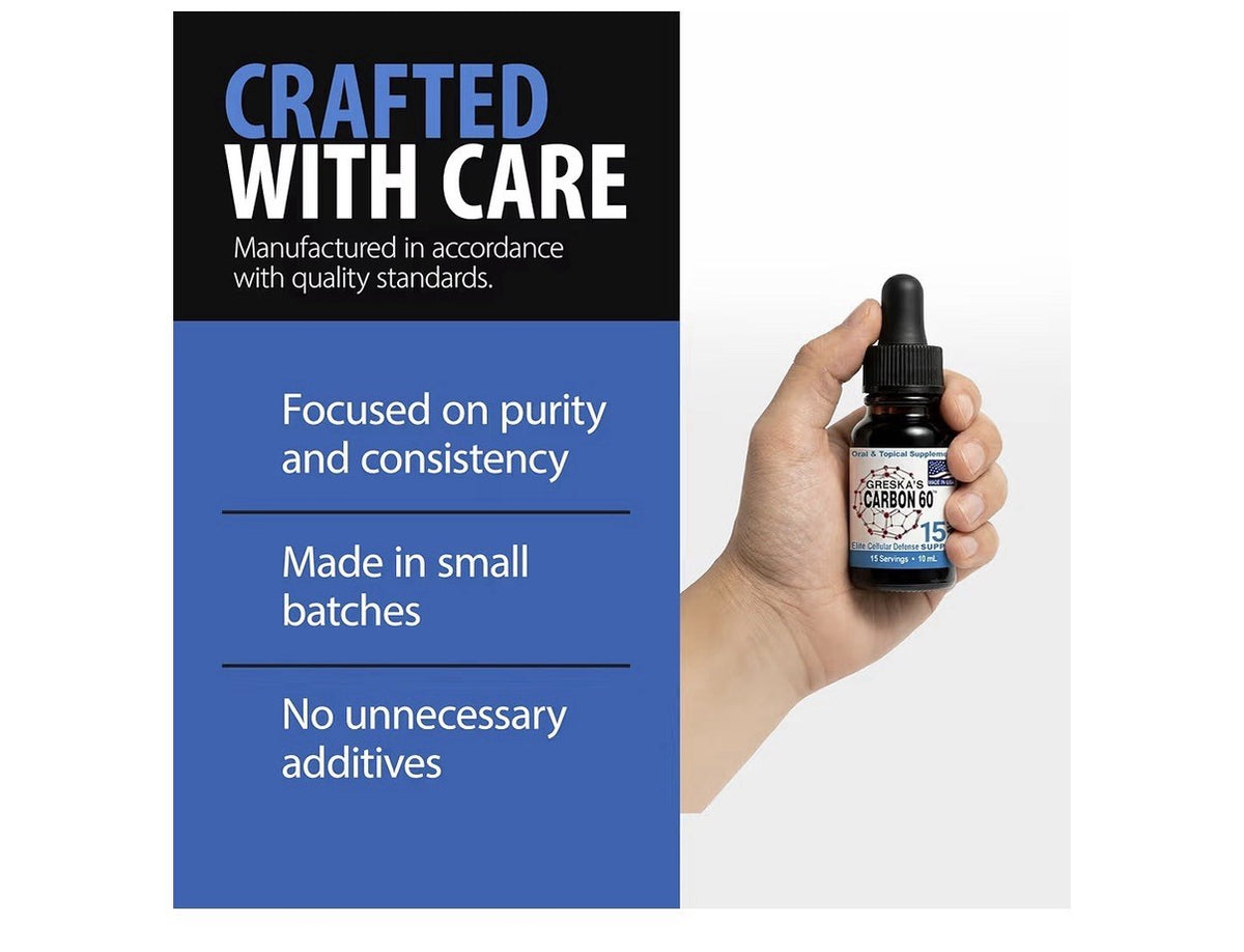 Greska's Carbon60 Organic Sunflower Oil Health Energy Vitality 15day Supply 10ml