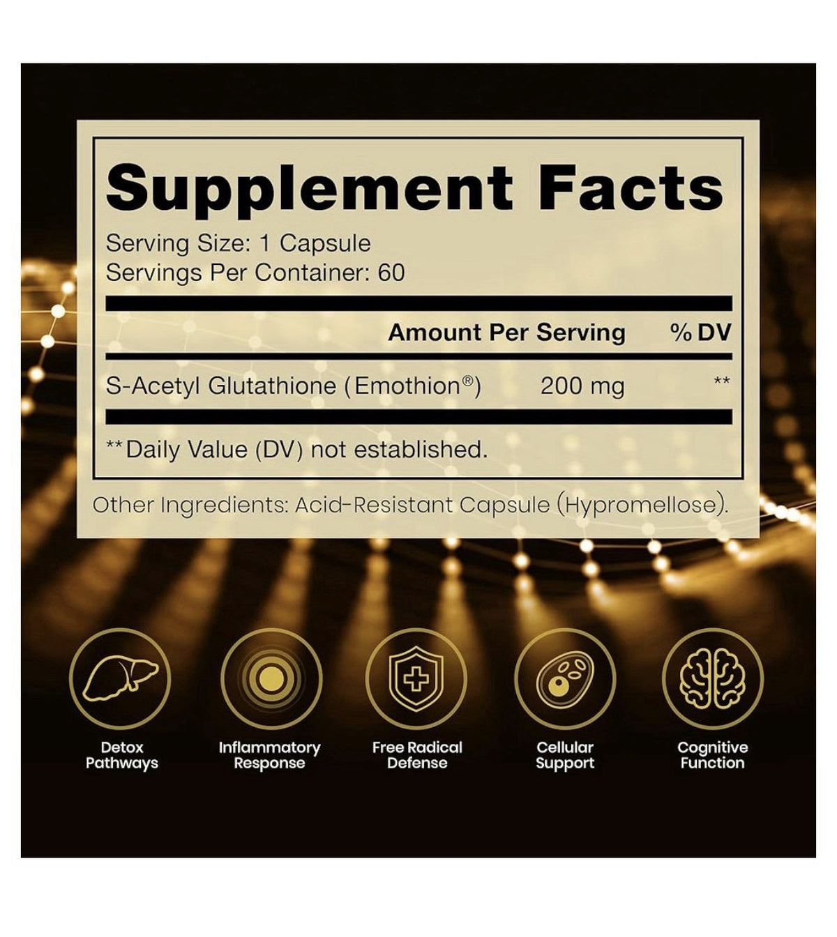 Pure Therapro Rx S-Acety!Glutathione Gold 200mg 2 MonthSupply Acid-Resistant