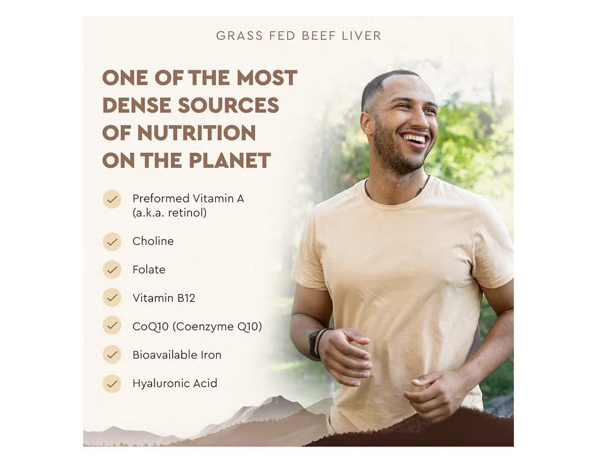 Ancestral Supplements Beef Liver Grass Fed Full Body Wellness 180 Capsules
