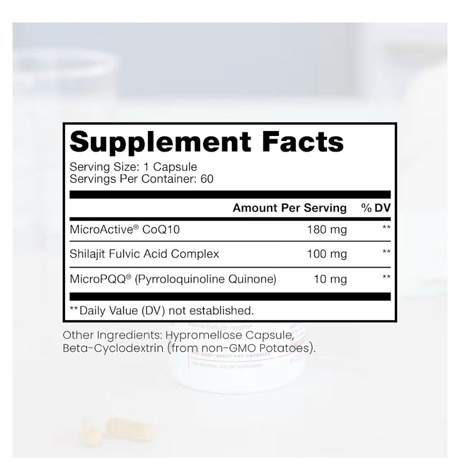 Pure Therapro Rx MicroActive CoQlO Enhanced with MicroPQQ 60 Capsules