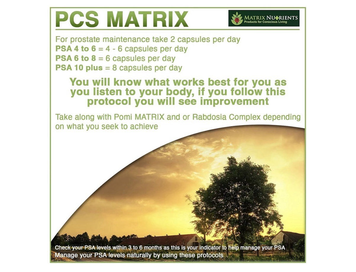 Matrix Nutrients PCS Matrix Prostate Support Lower PSA Levels 100% Natural 60cap