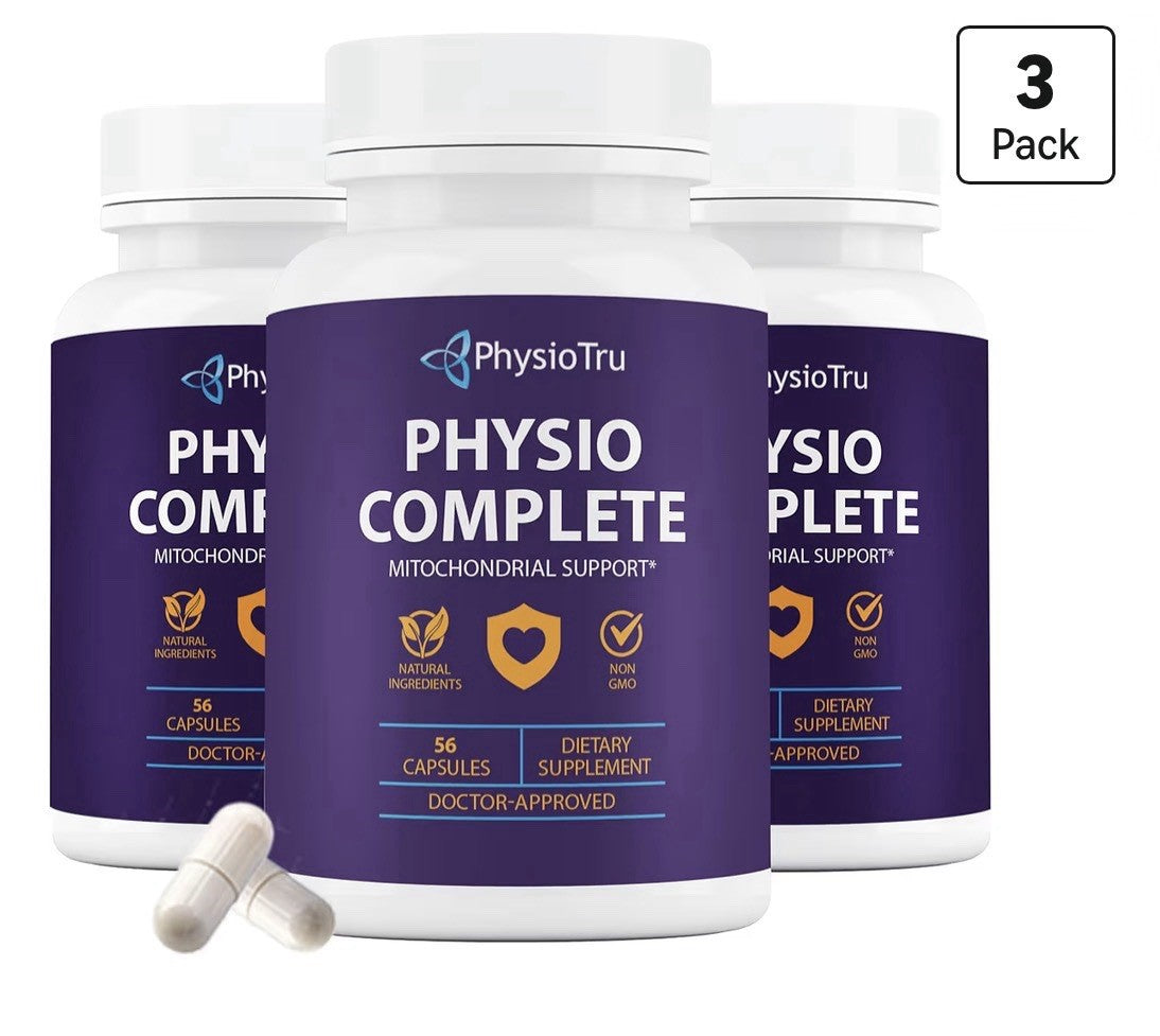 3Pack PhysioTru Physio Complete Mitochondrial Support Antioxidant Energy Support