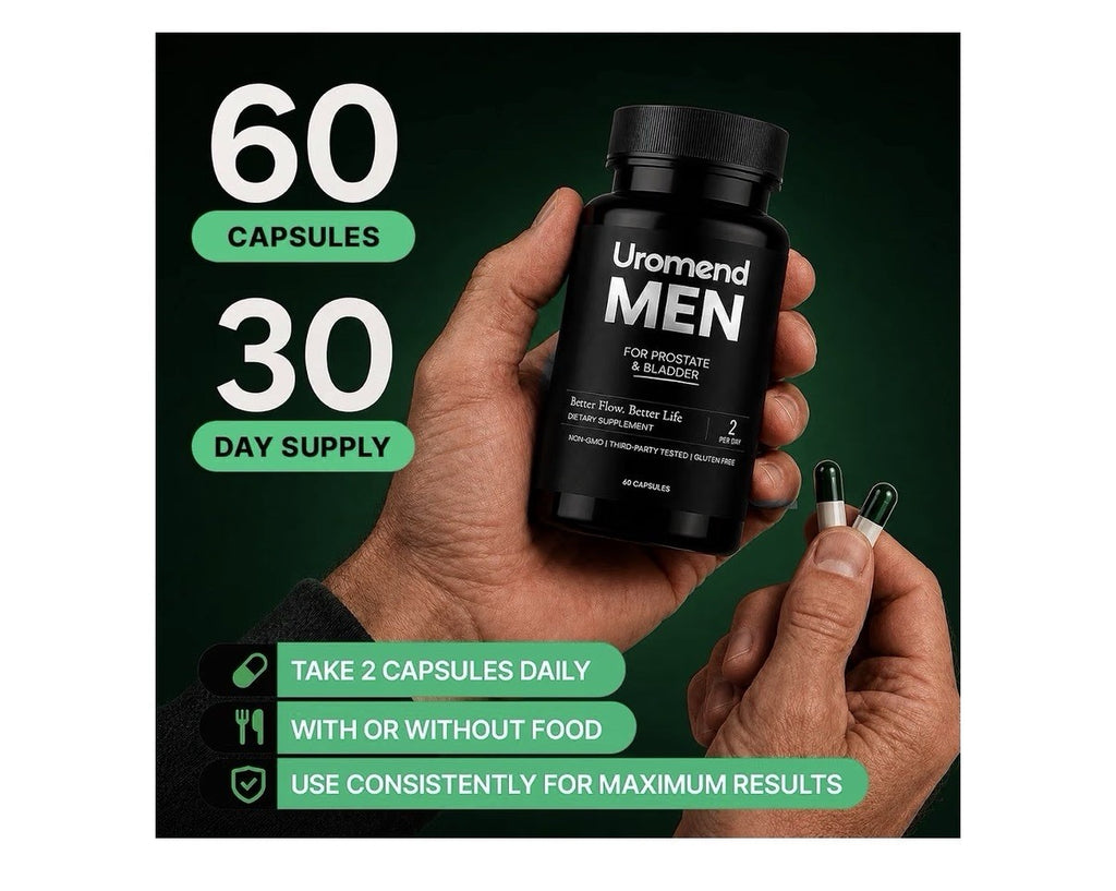 Uromend Men For Prostate & Bladder Better Flow Better Life Urinary Health 60caps
