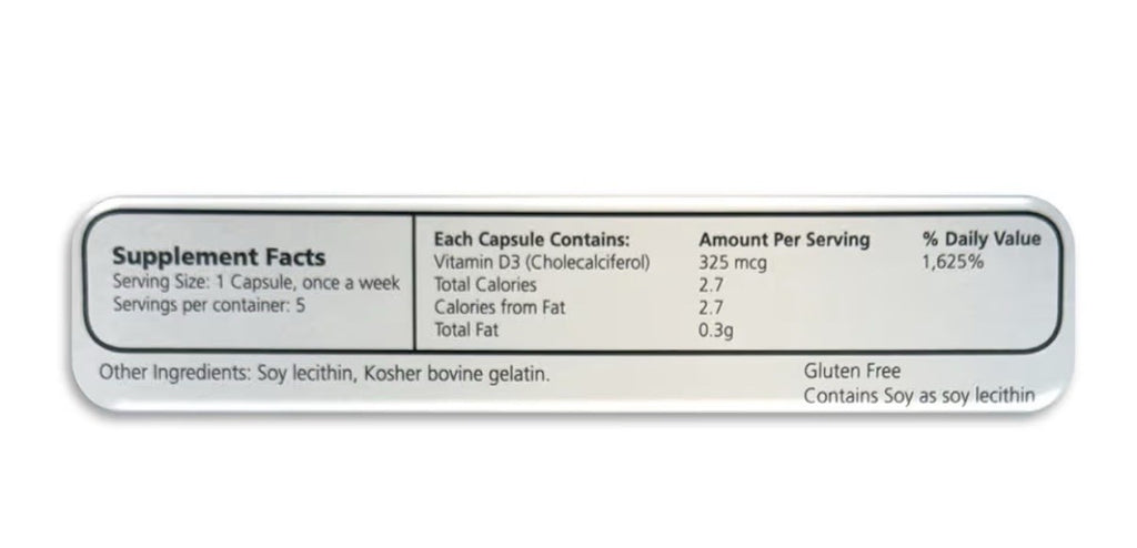 Maximum D3 Vitamin D3 13,000 IU 5 Weeks Supply 5 Capsules