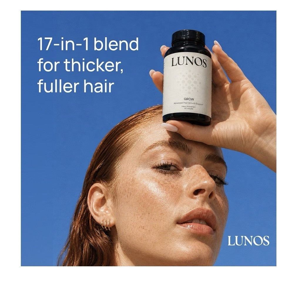 Lunos Grow Advanced Hair Growth Support for Women & Men 120 Capsules