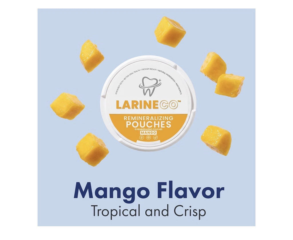 Larineco REMINERALIZING POUCHES Xylitol Oral Care Mango Flavor 2 Pack