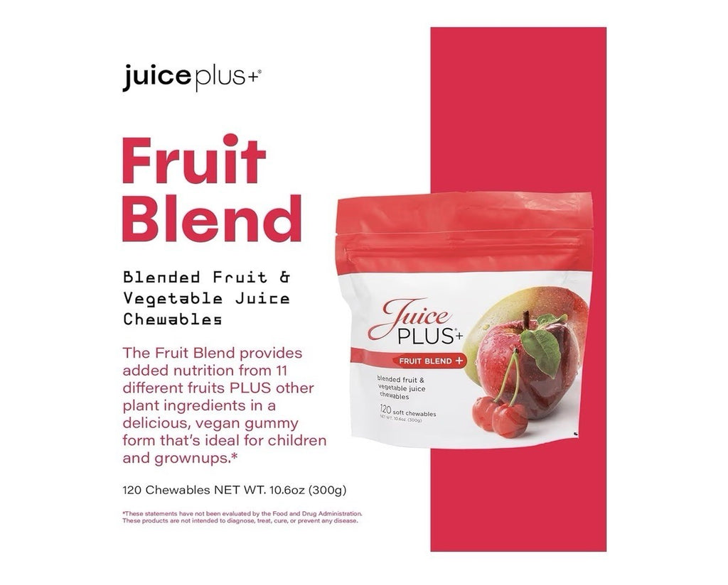 Juice Plus+ Fruit Blend + Soft Chews Chewables Boost Your Nutrition 120Chewables