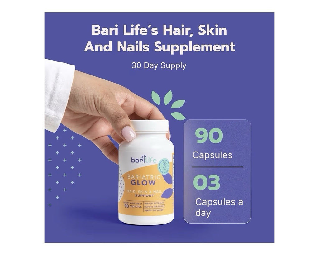 Bari Life Bariatric Glow Hair Skin Nails Support Supplement 90 Capsules