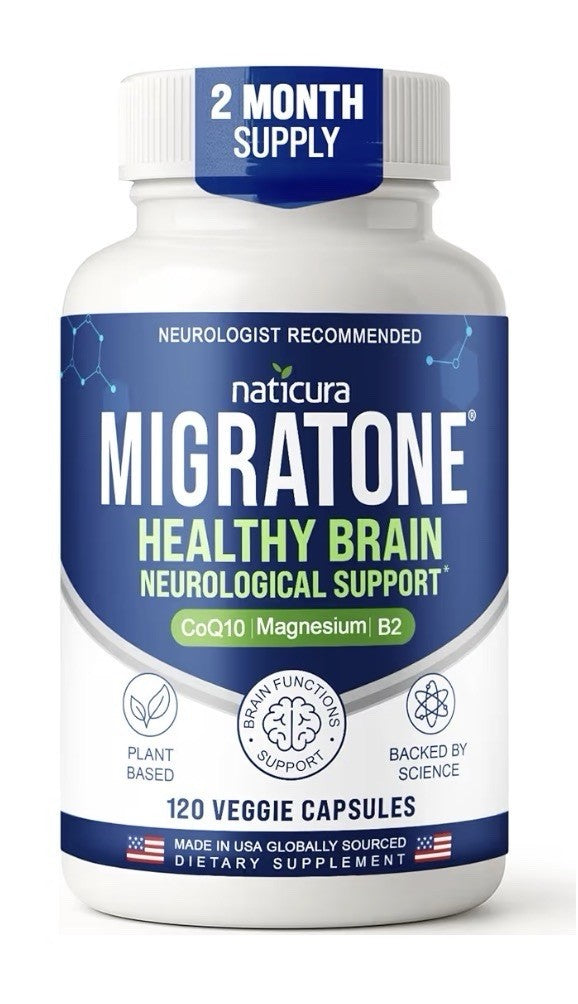Naticura Migratone Healthy Brain Neurological Headache Support Formula 120 Caps