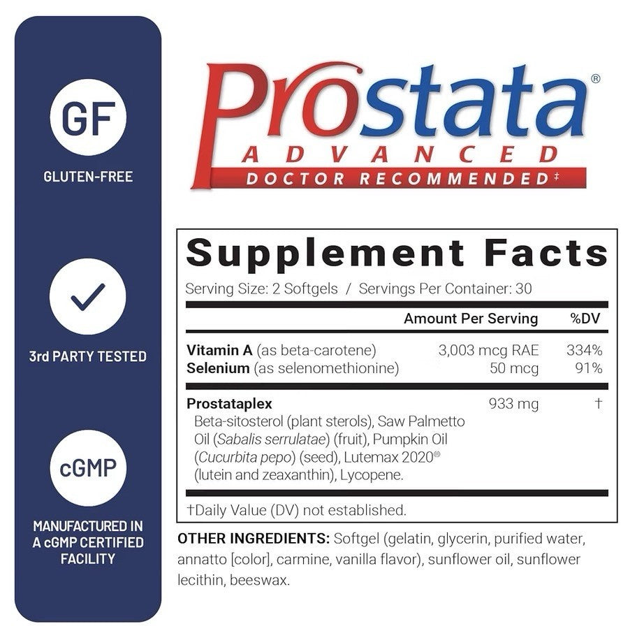 U.S. Doctors' Clinical Prostata Prostate Health Formula for Men 60 Softgels