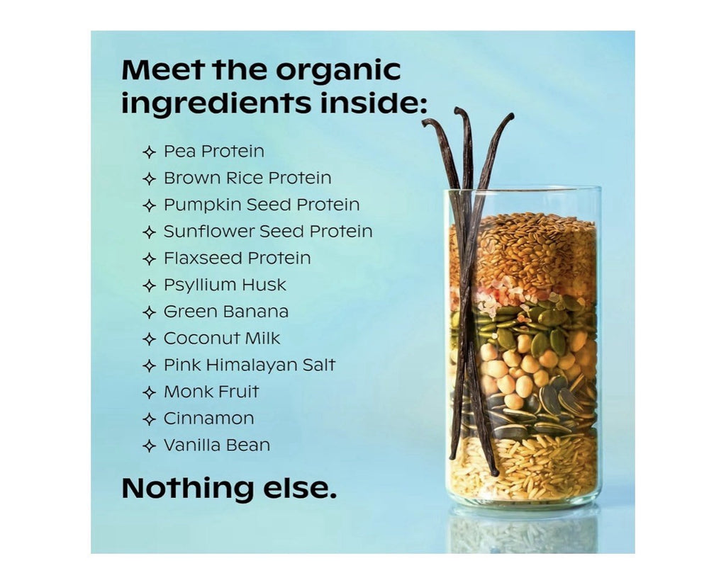 wholier Organic Plant Protein + Prebiotics Powder But Health Support 525g