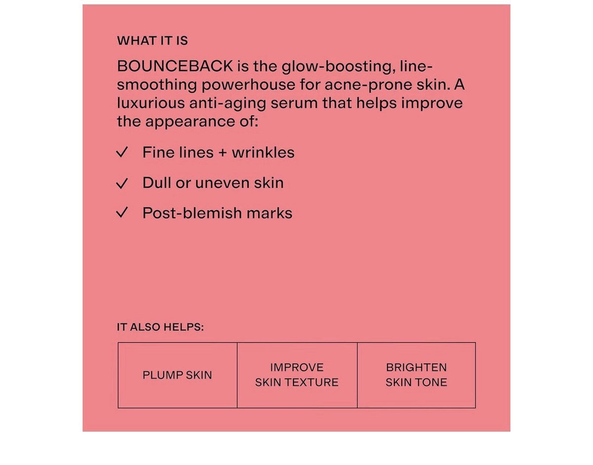 CLEARSTEM BOUNCEBACK Fine Lines Radiant Serum Plumping Forming Facial Serum 40ml