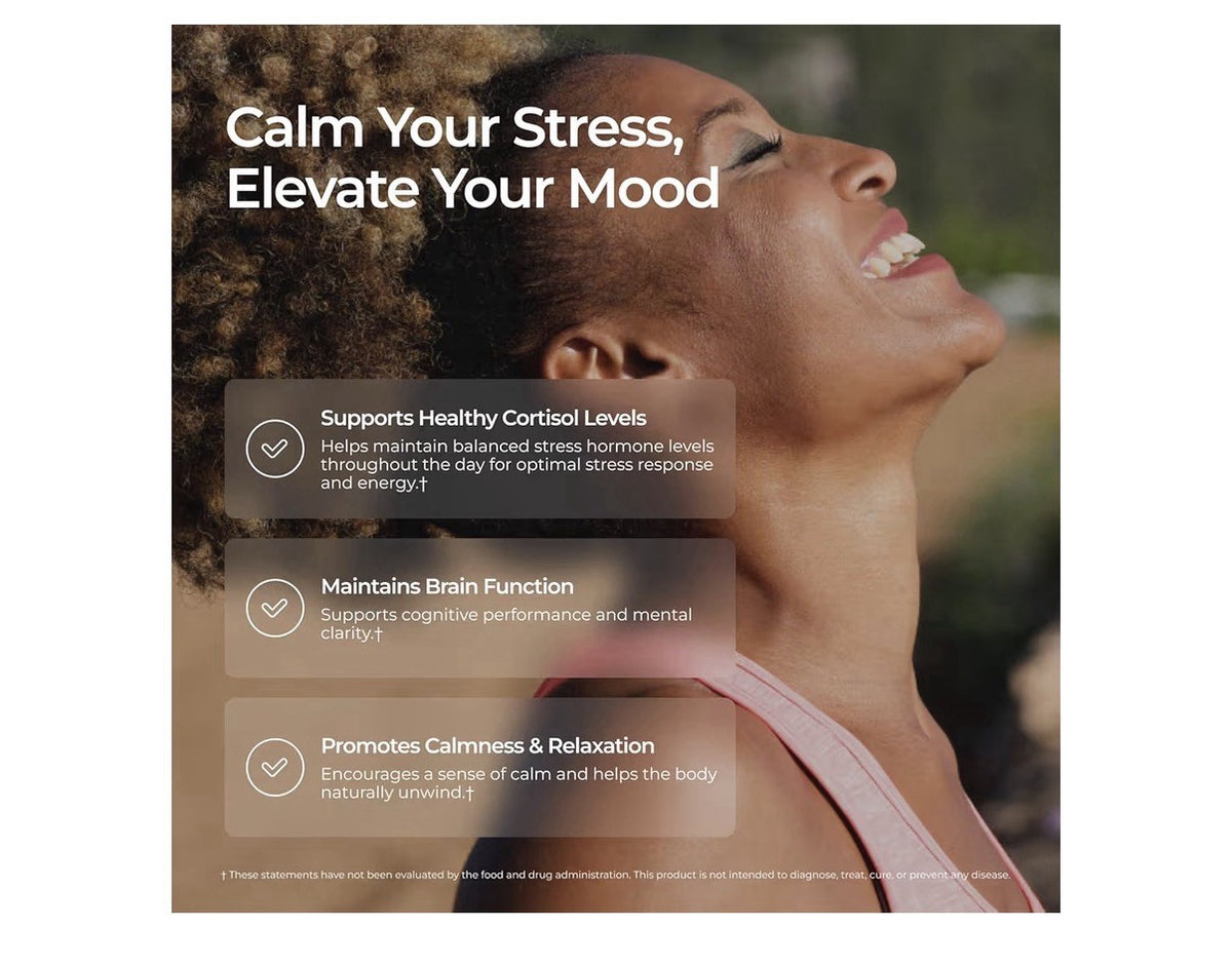 Livingood Daily Stress Support 12-in-1 Destress Formula Supplement 60 Capsules