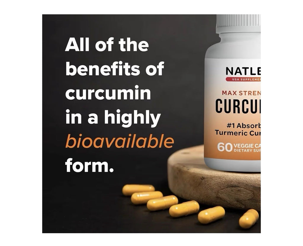 Natleo USA Supplements Theracurmin Turmeric Curcumin High Absorption 60capsules