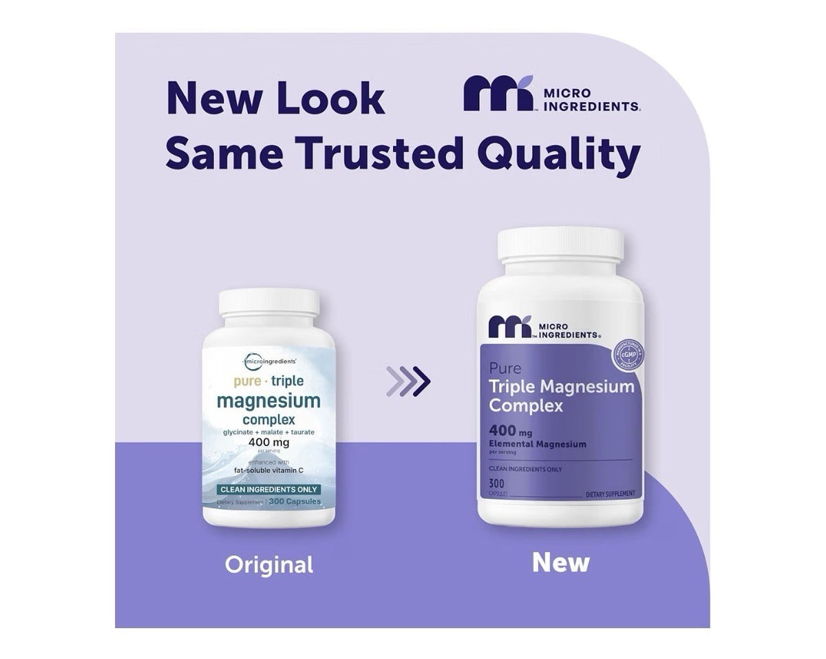 Micro Ingredients Pure Triple Magnesium Complex glycinate+malate +taurate 300cap