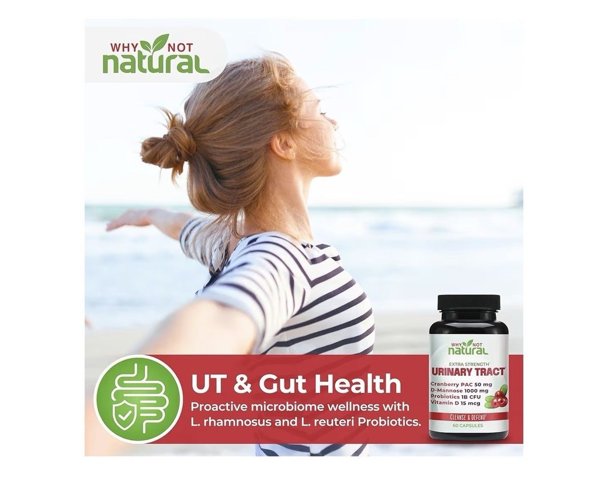 Why Not Natural Extra Strength Urinary Extract 5-in-1 UTI with D Mannose 60Caps